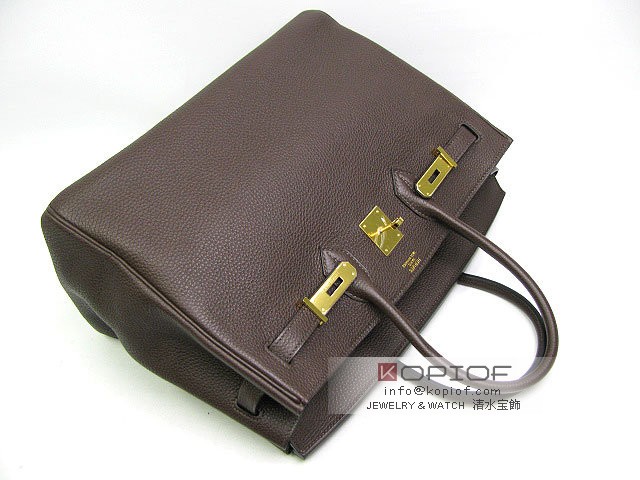 エルメス バーキン35トゴ ショコラ(金具:ゴールド) her422